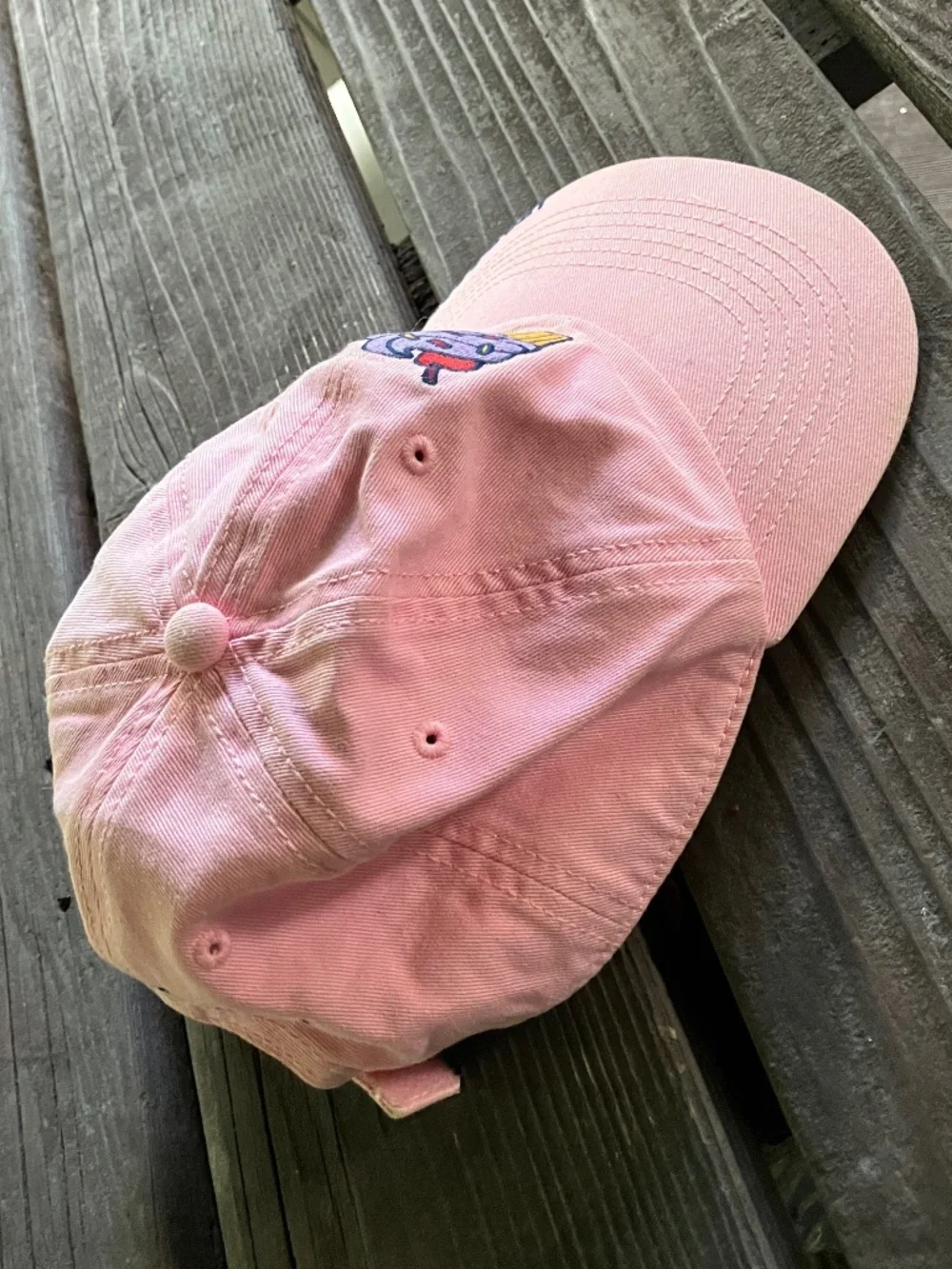 Life is Good Youth S Pink Cupcake Embroidered Adjustable Baseball Cap Hat